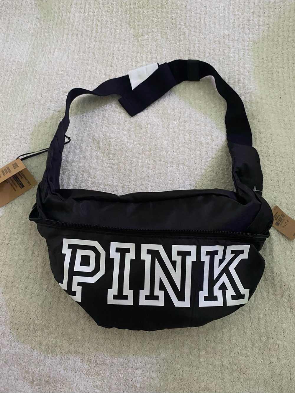 PINK Victoria's Secret Black Covertible Backpack/Fanny Pack NWT